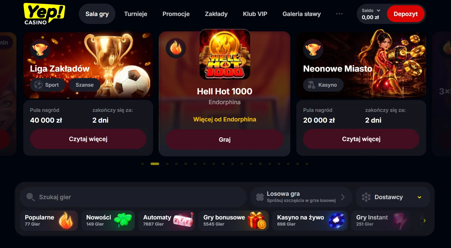 Jak odebrać bonus powitalny do 15 000 PLN i 300 FS? — Yep Casino